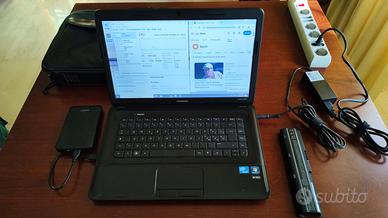 Notebook Compaq GC58 con disco esterno e borsa