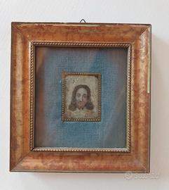 Quadro olio volto di Cristo 