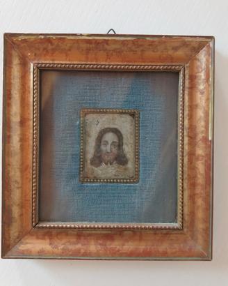 Quadro olio volto di Cristo 