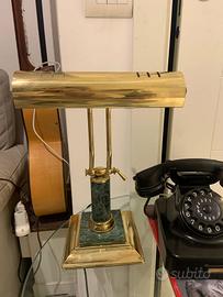 lampada   banchiere regolabile ottone anni 80