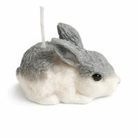 Candela a forma di Coniglio Grigio e bianco
