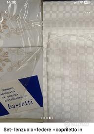 Set Lenzuolo+federe+copriletto matrimoniale