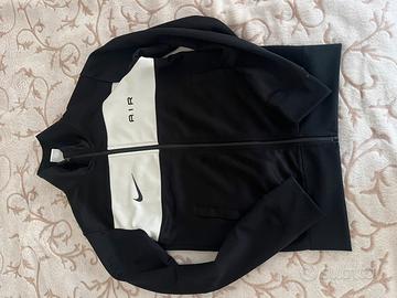 Felpa Nike Air nero/bianco zip taglia XS originale