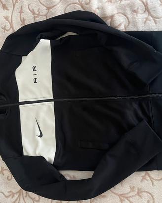 Felpa Nike Air nero/bianco zip taglia XS originale