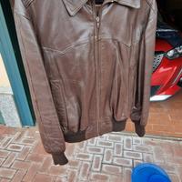 giubbotto da uomo pelle marrone tg XL