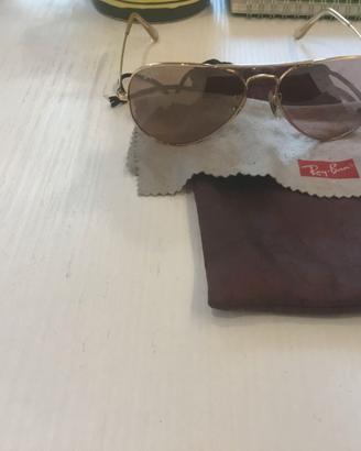 Occhiali Rayban Aviatore Dorati