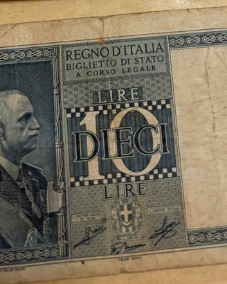Banconote da 5 e 10 lire Regno VEIII