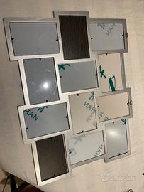 Portafoto multiplo da parete – colore argento