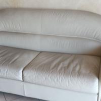 Divano letto in vera pelle