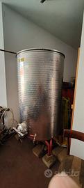 Serbatoio vino acciaio inox 1000 LT con rubinetto