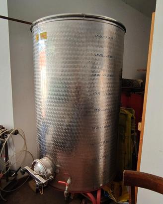 Serbatoio vino acciaio inox 1000 LT con rubinetto