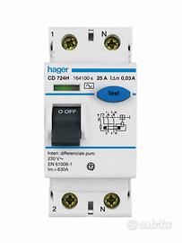 Interruttore Differenziale CD724H 25A 30mA Tipo AC