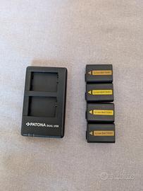 Caricatore + 4 batterie Pantona NP-FW50