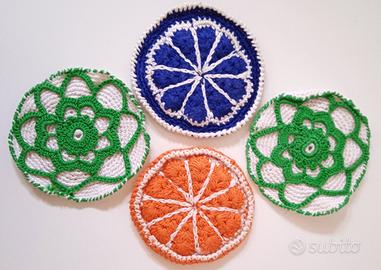 Set Sotto Tazza Uncinetto Anni 70