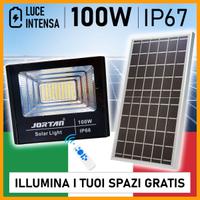 Faro Led 100W Jortan 196LED con Pannello Solare ++