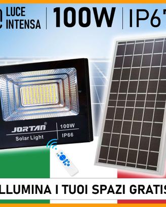Faro Led 100W Jortan 196LED con Pannello Solare ++