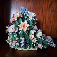 Vaso fiori Ceramica di Capodimonte Fullin Mollica