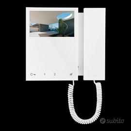 Monitor mini con cornetta slim colore white bianco