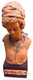 Gianni Visentin raro busto terracotta firmato
