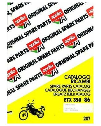 Catalogo ricambi Aprilia ETX 350 del 1986
