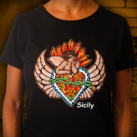 Angelo Sicilia Maglietta dipinta a mano 