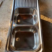 Lavabo inox due vasche