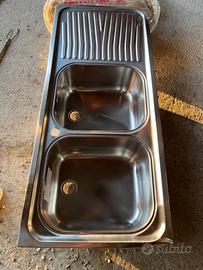 Lavabo inox due vasche