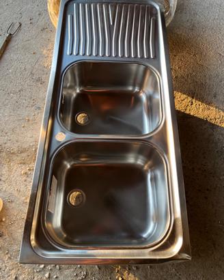 Lavabo inox due vasche
