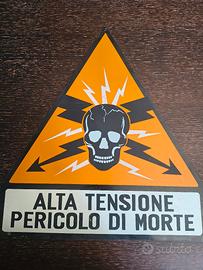 Targa Vintage "Alta Tensione" Alluminio