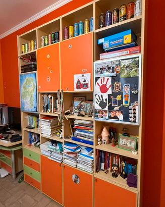 Grande Libreria Parete Attrezzata Moretti Compact