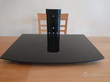 Mensola in vetro e metallo per DVD / Console