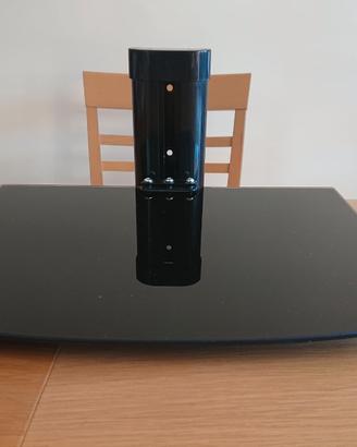 Mensola in vetro e metallo per DVD / Console