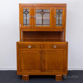 Mobile Credenza Vetrina vetro decorato smerigliato