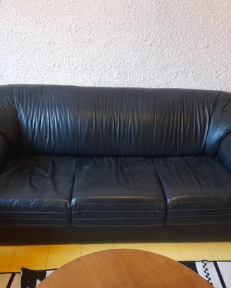 DIVANO PELLE 3 posti