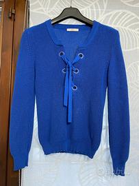 Maglione blu cotone
