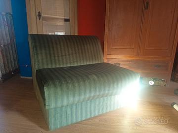 Poltrona divano letto design vintage anni 70 verde