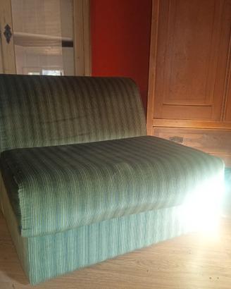 Poltrona divano letto design vintage anni 70 verde
