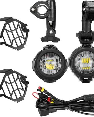Faretti LED Moto Supplementari+Griglie RIBASSO 7GG