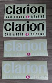 adesivo Clarion car audio & beyond bianchi e neri