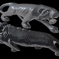 4 VECCHIE PANTERE IN EBANO E BACHELITE