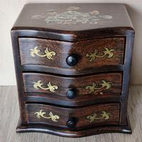 Mini cassettiera portagioie vintage in legno