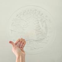 Piatto in vetro natalizio vintage