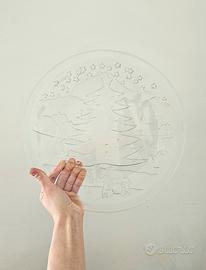 Piatto in vetro natalizio vintage