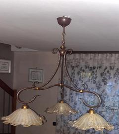 Lampadario in vetro di Murano