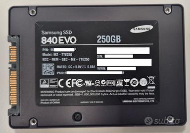 SSD Samsung 840 EVO 250GB 2.5" SATA3 S.M.A.R.T. OK