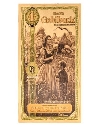 1 Idaho Alpha Goldback Banconota Oro 1/1000 oz