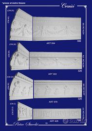 cornici fregi decori parete in gesso angeli