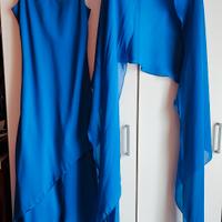 Abito elegante da cerimonia + coprispalle (blu)