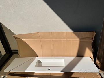 Top con lavabo incasso per mobile bagno