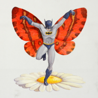 CUOGHI VANNI "Bat-terfli (licenza poetica)" 50x50